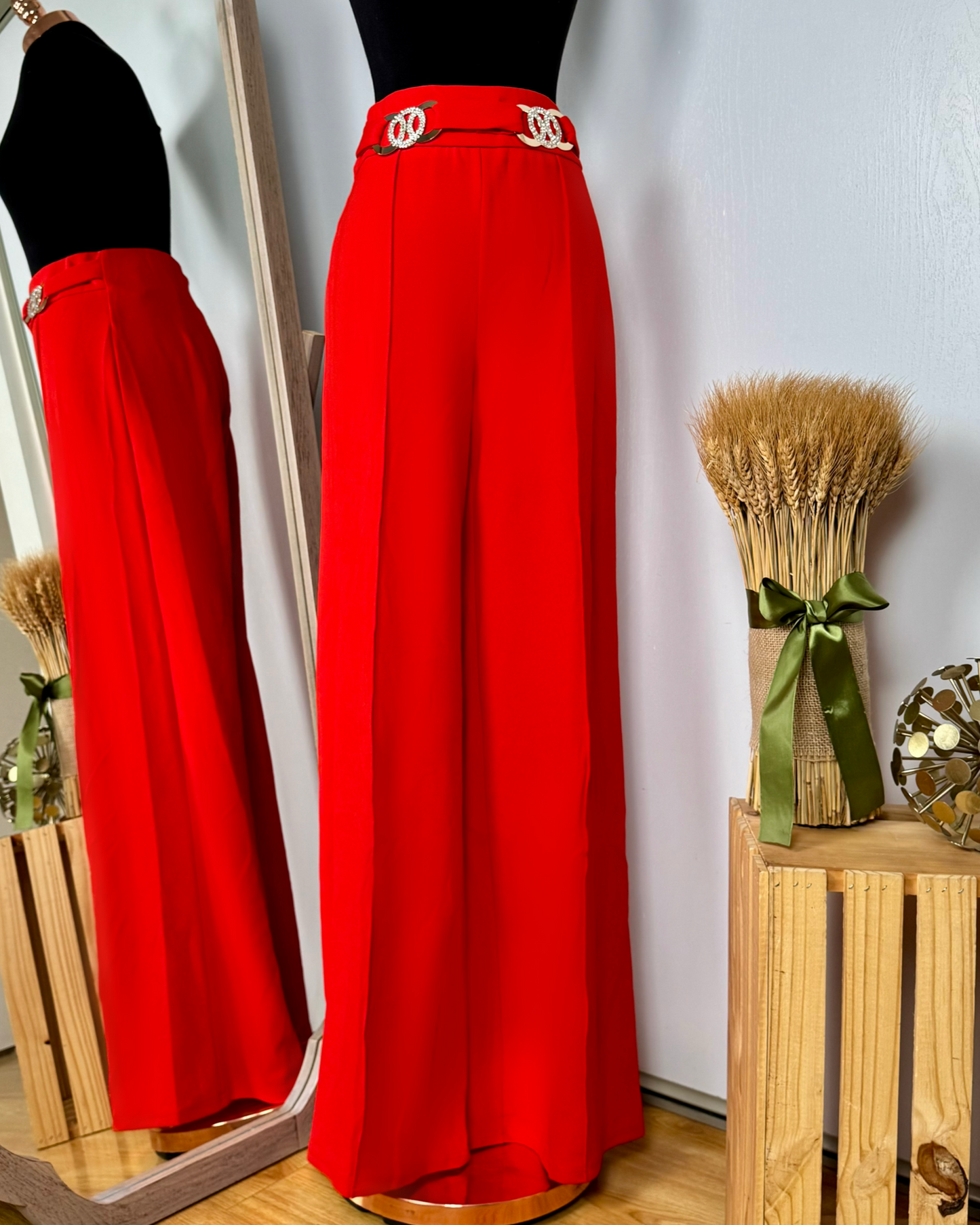 Cherry Wide Leg Pants