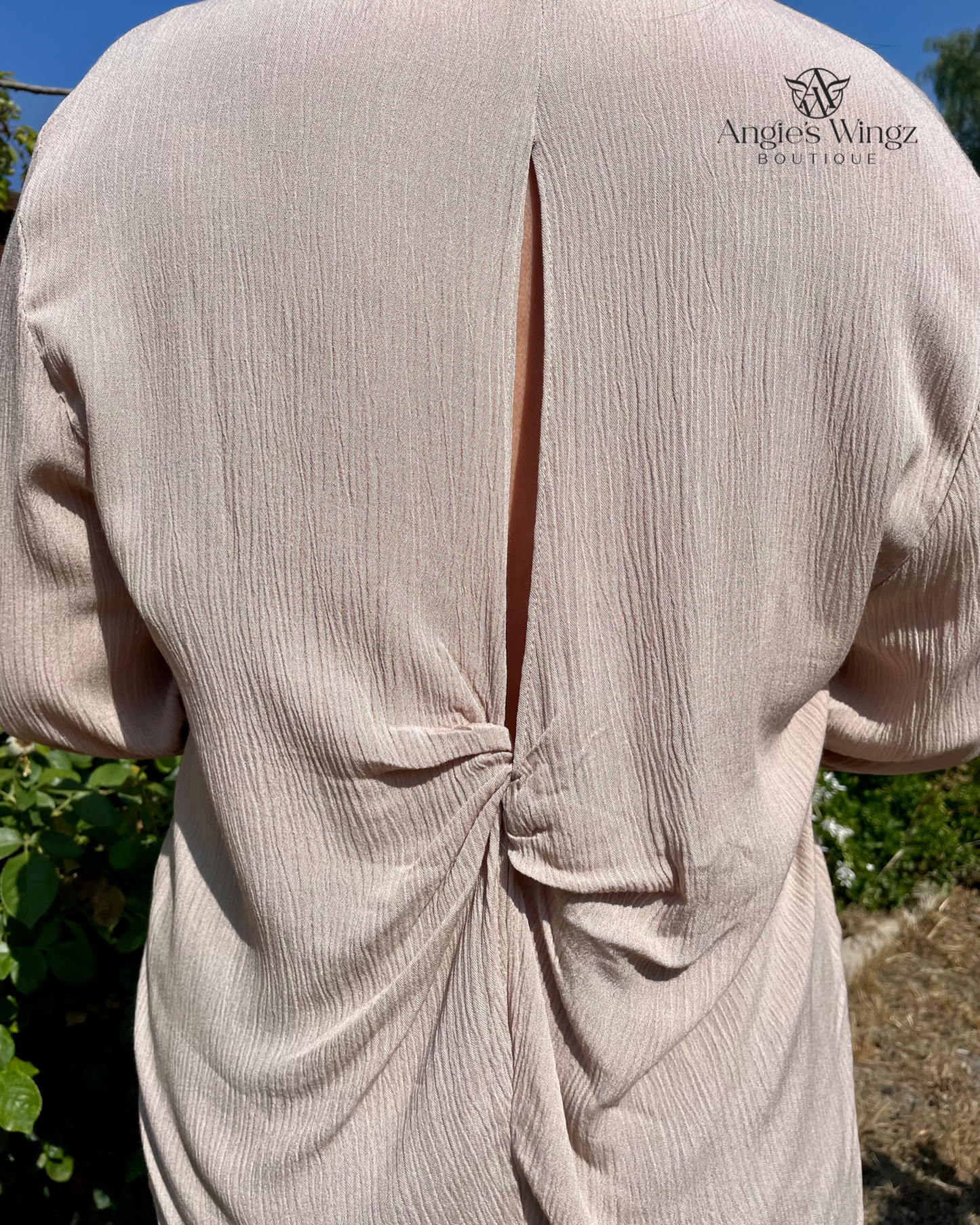 Back Drop Blouse- Mocha