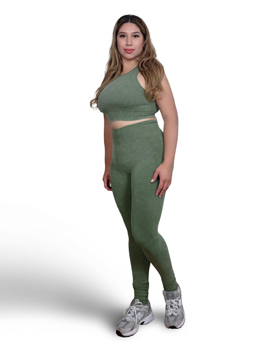 Washed Olive & Active Set
