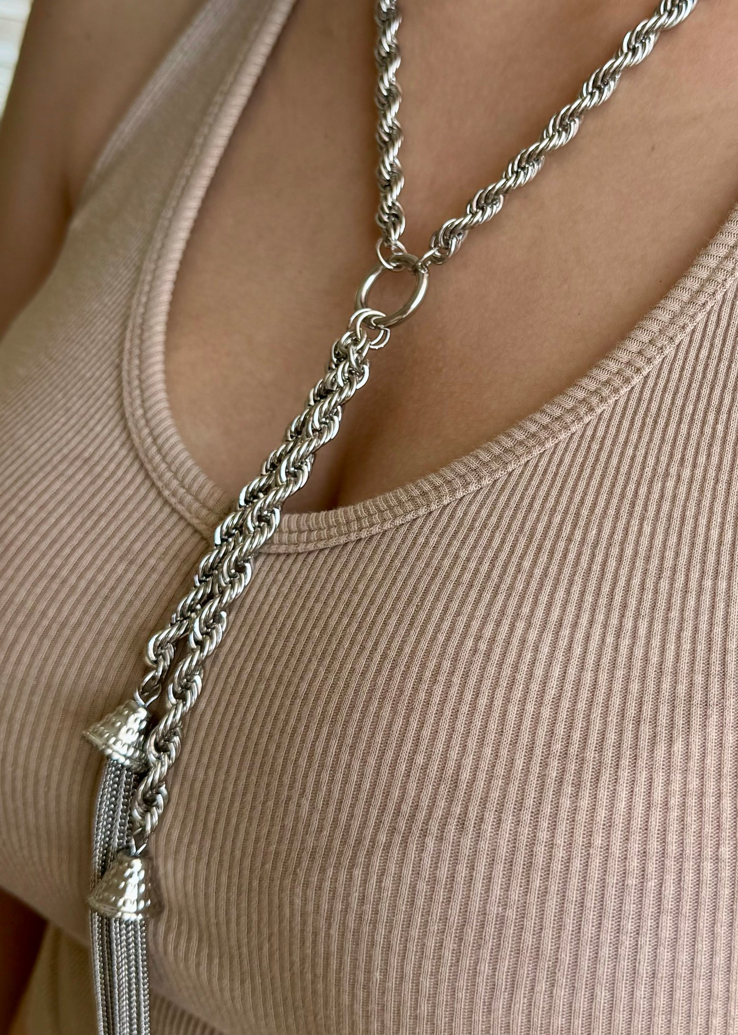 Luxe Bells Necklace- Silver