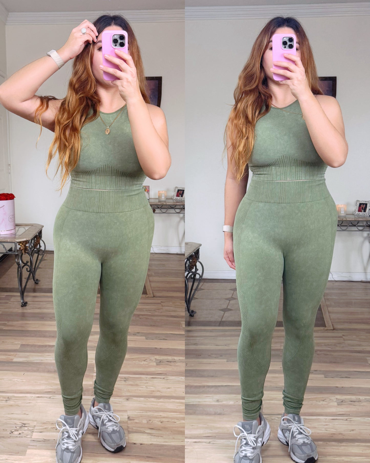 Washed Olive & Active Set