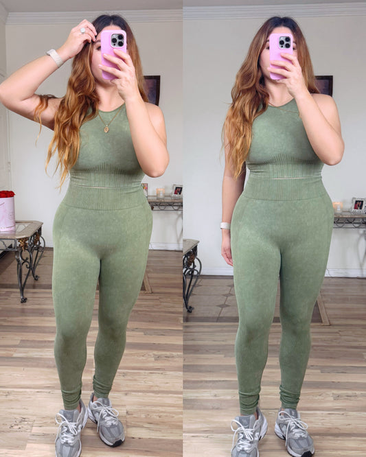 Washed Olive & Active Set
