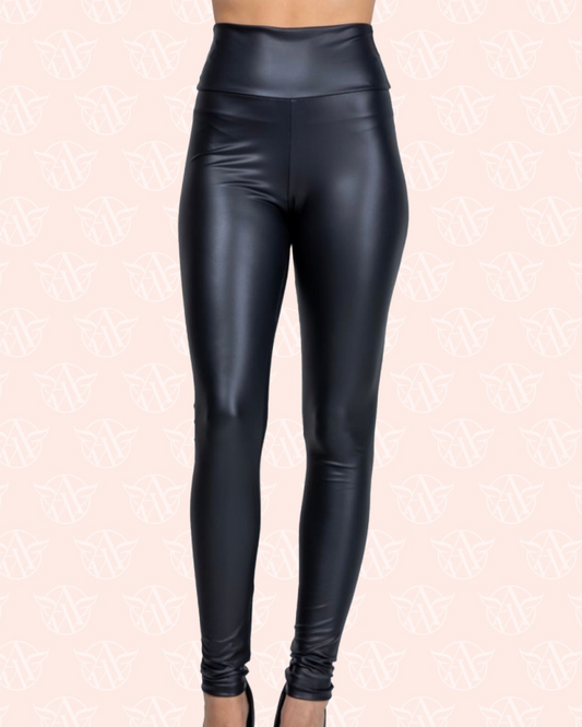 High Rise Leather Pants