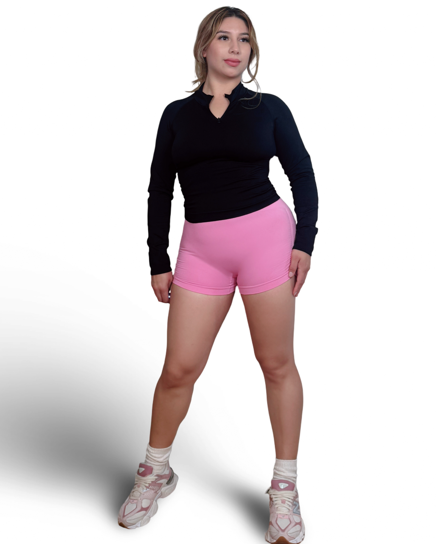 Ribbed Hug Shorts - Pink