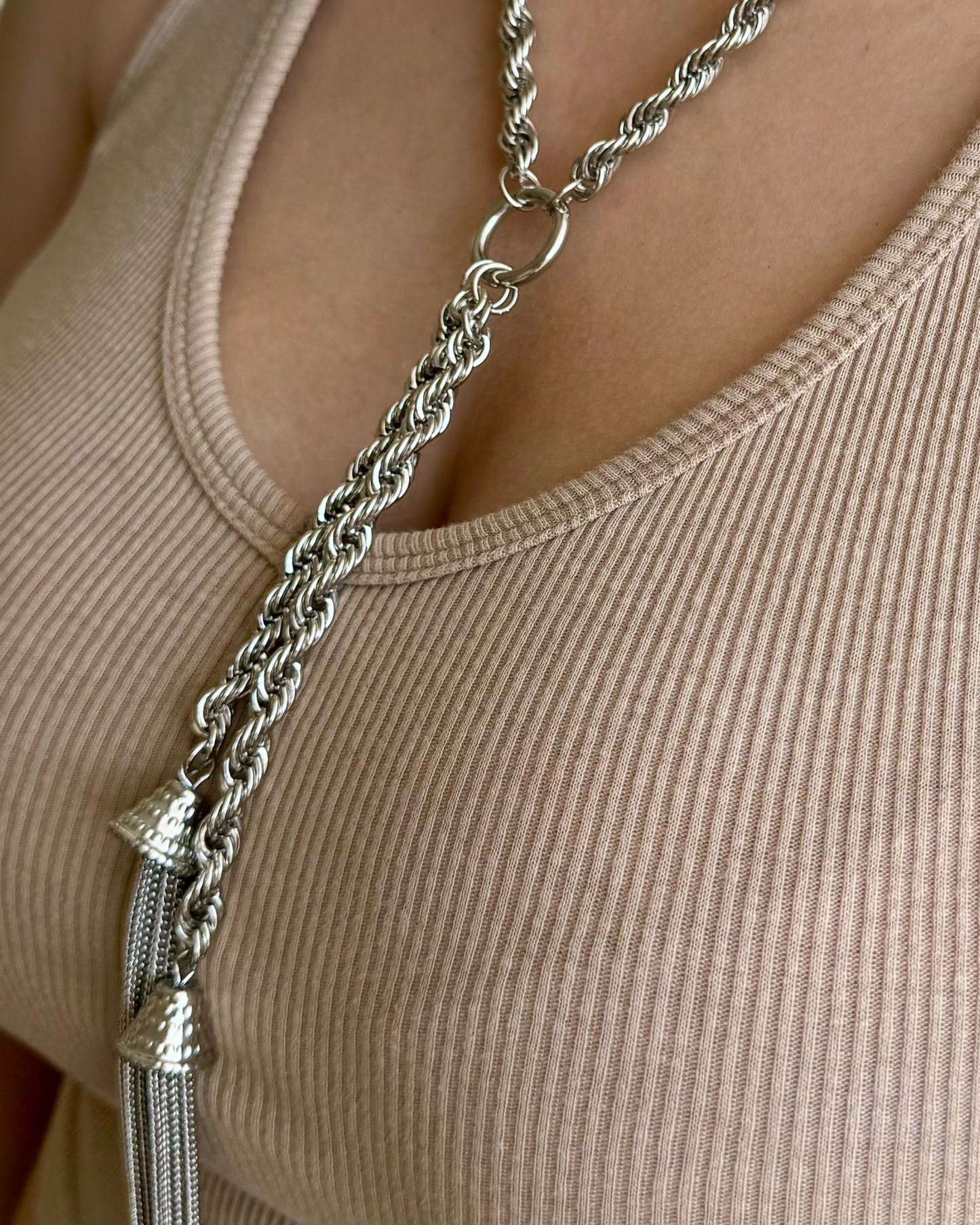 Luxe Bells Necklace- Silver