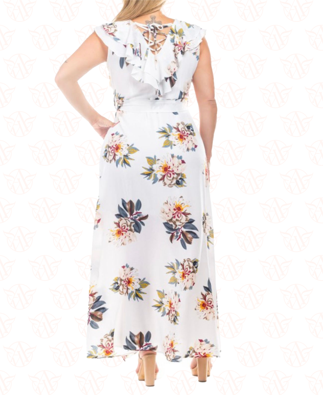 Plus Size Floral White