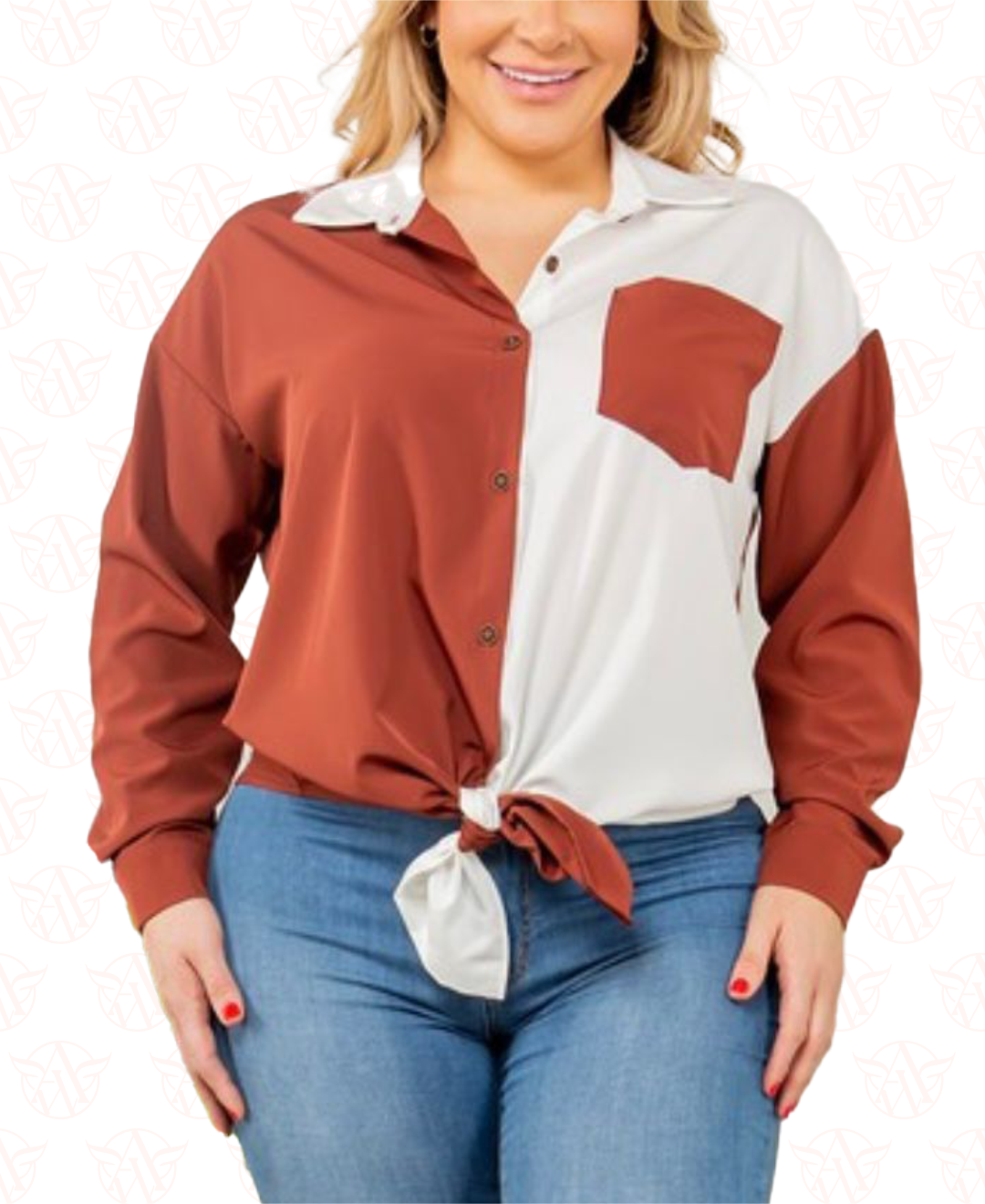 PLUS SIZE Opposites Attract Top