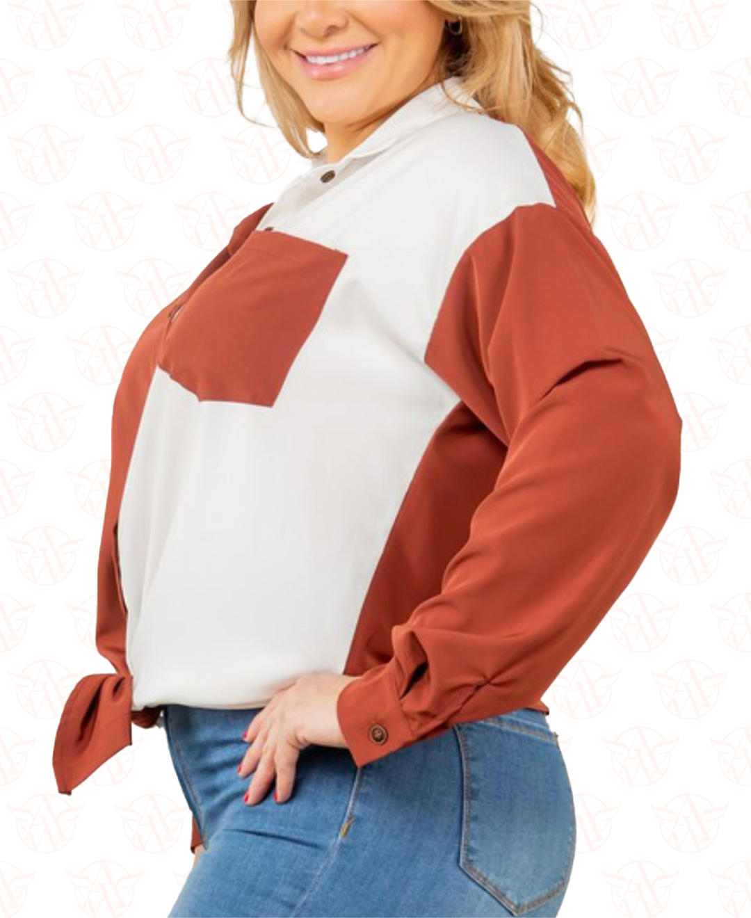 PLUS SIZE Opposites Attract Top