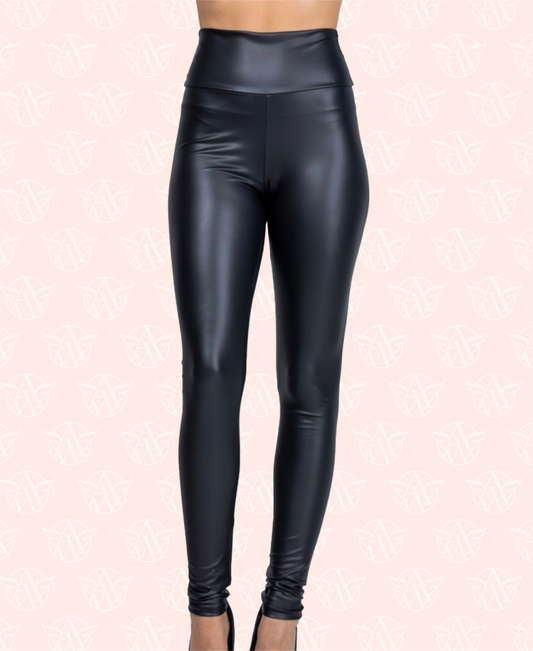 High Rise Leather Pants