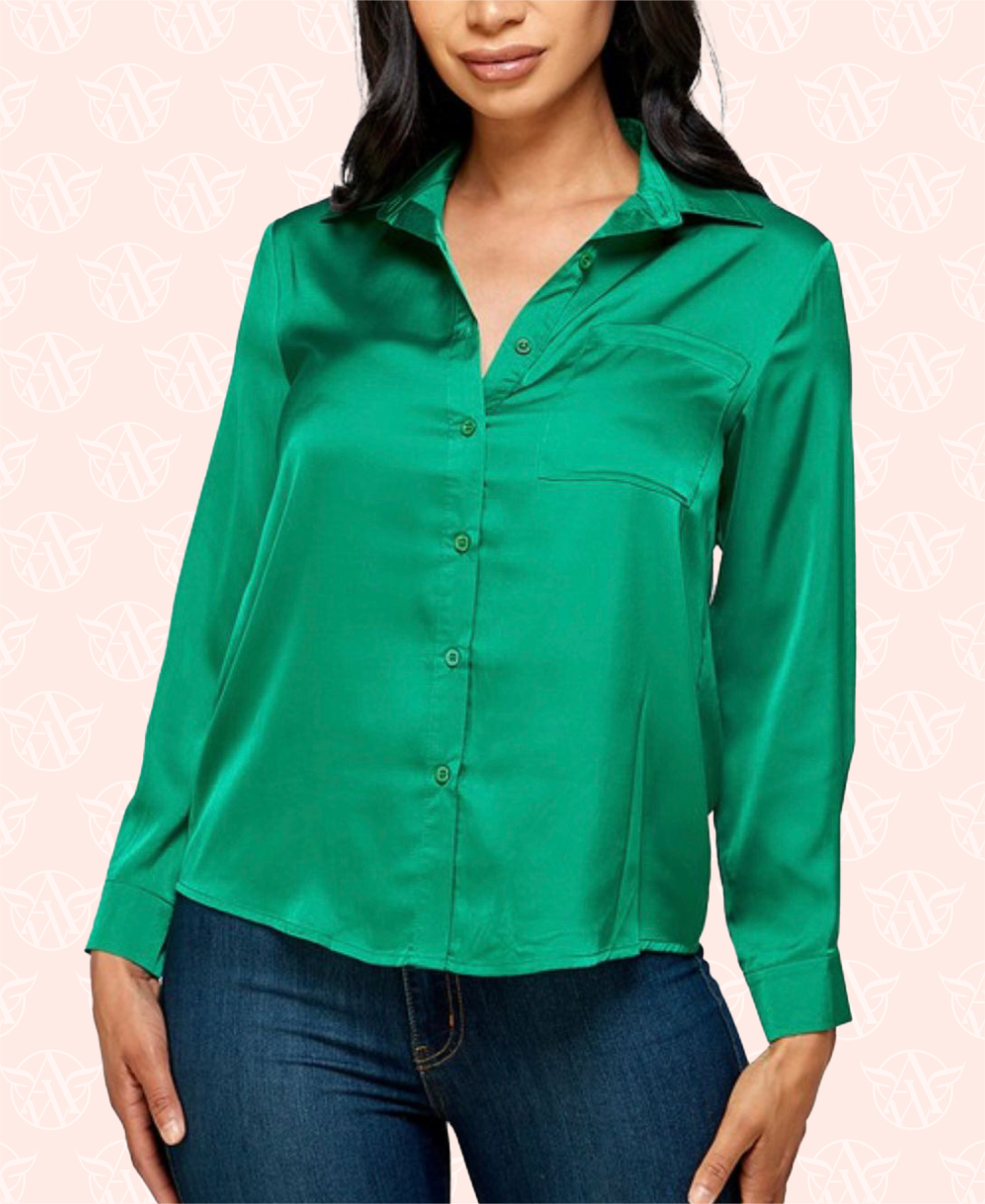 Touch by Satin Top - Green