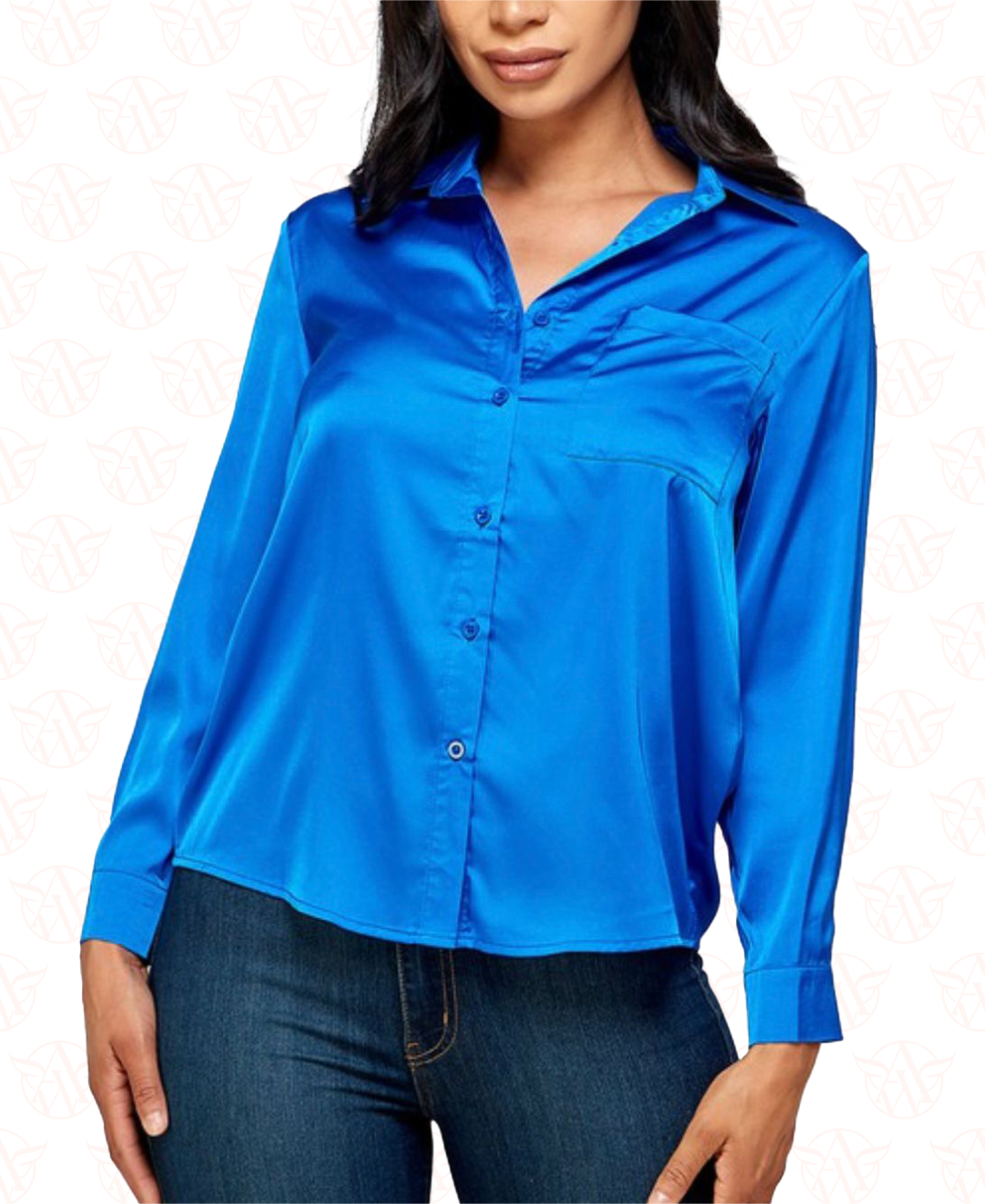 Touch by Satin Top - Royal Blue