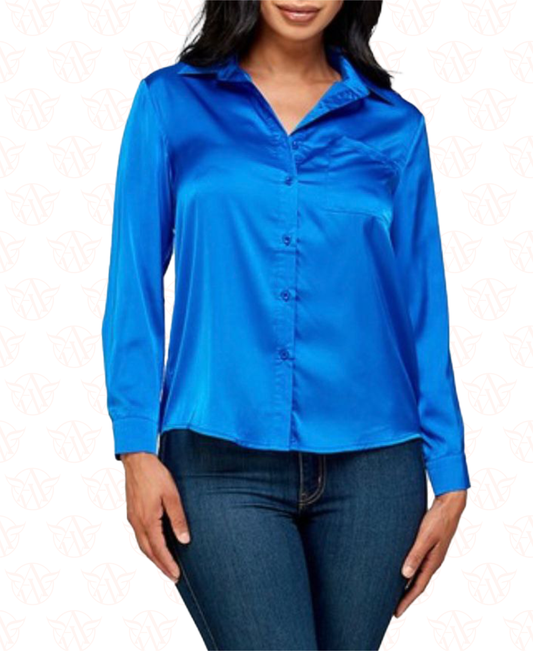 Touch by Satin Top - Royal Blue