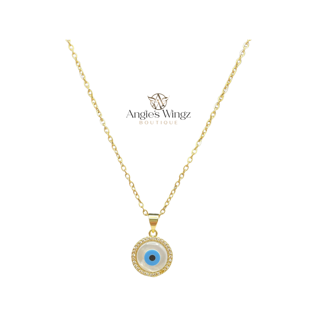 Evil Eye Necklace-Gold